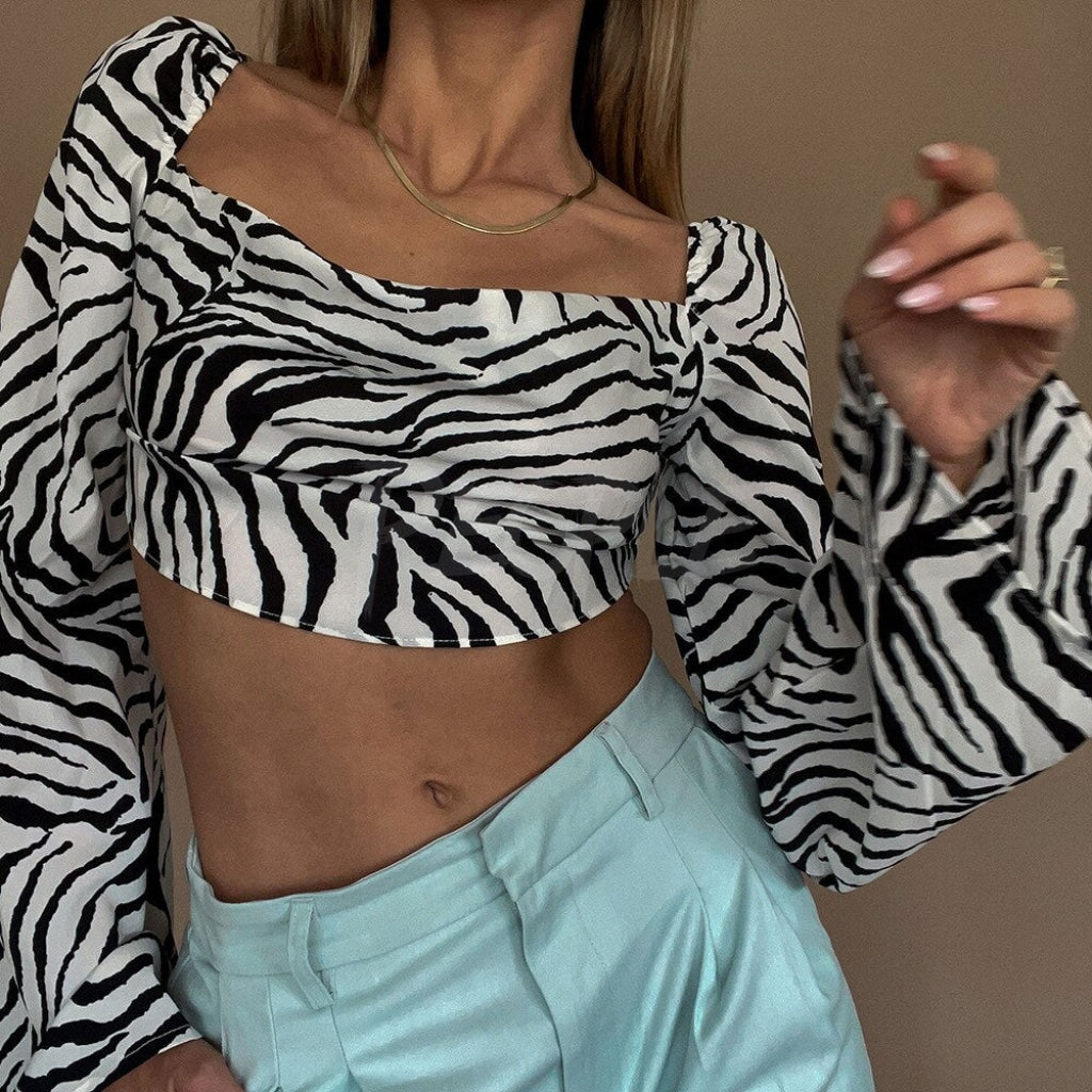 Zebra Print Crop Top MUST HAVE