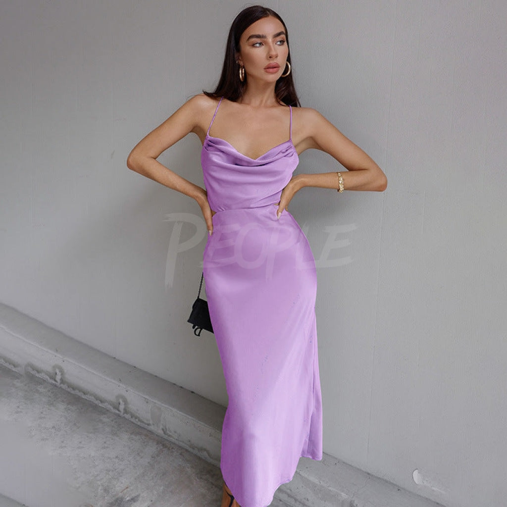 abito lungo Gisel Purple Insane dress