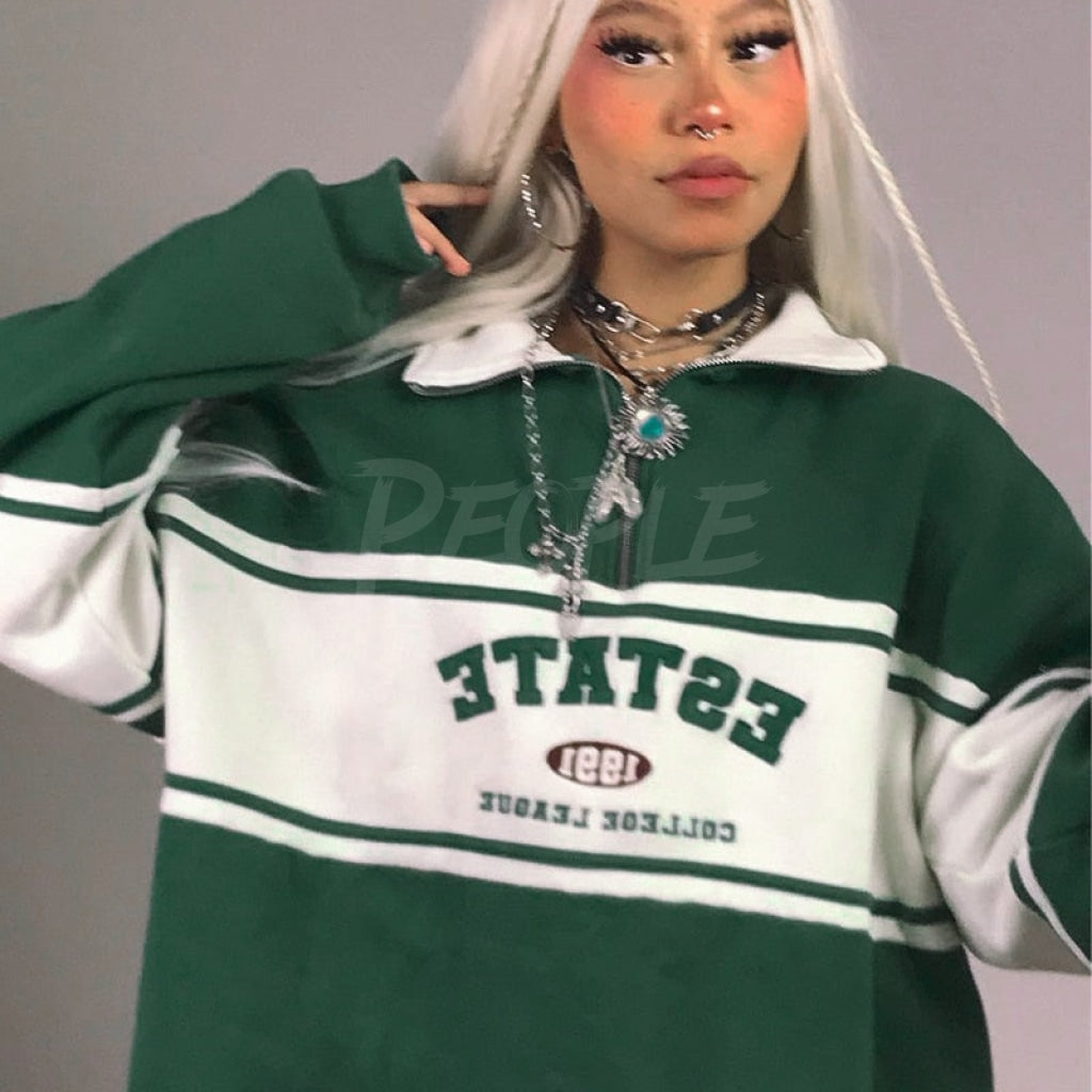 Sweatshirt Loose Oversize green MUST HAVE