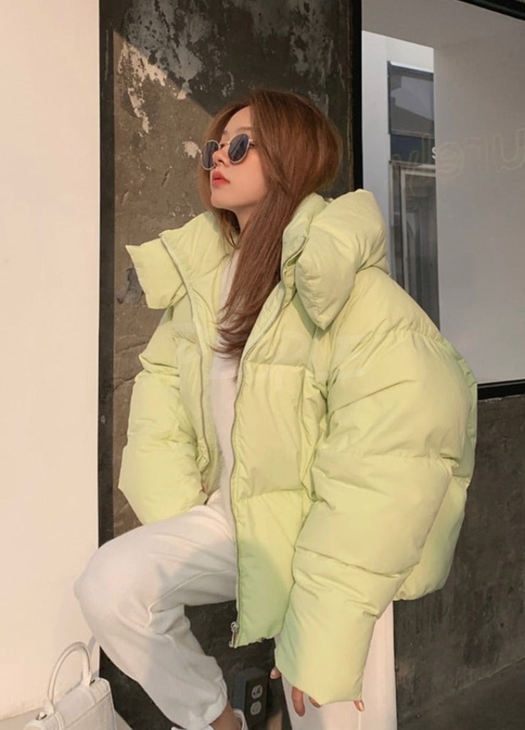 Chic Hooded Coats verde Insane dress