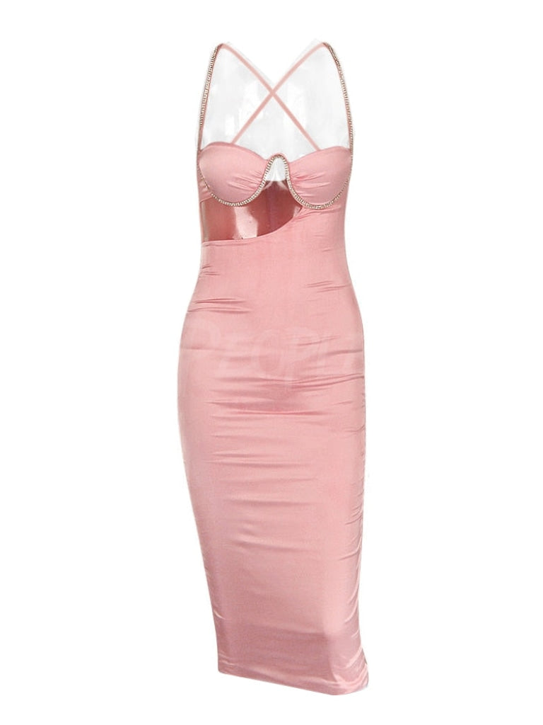 Satin Dress Liberty Pink MUST HAVE