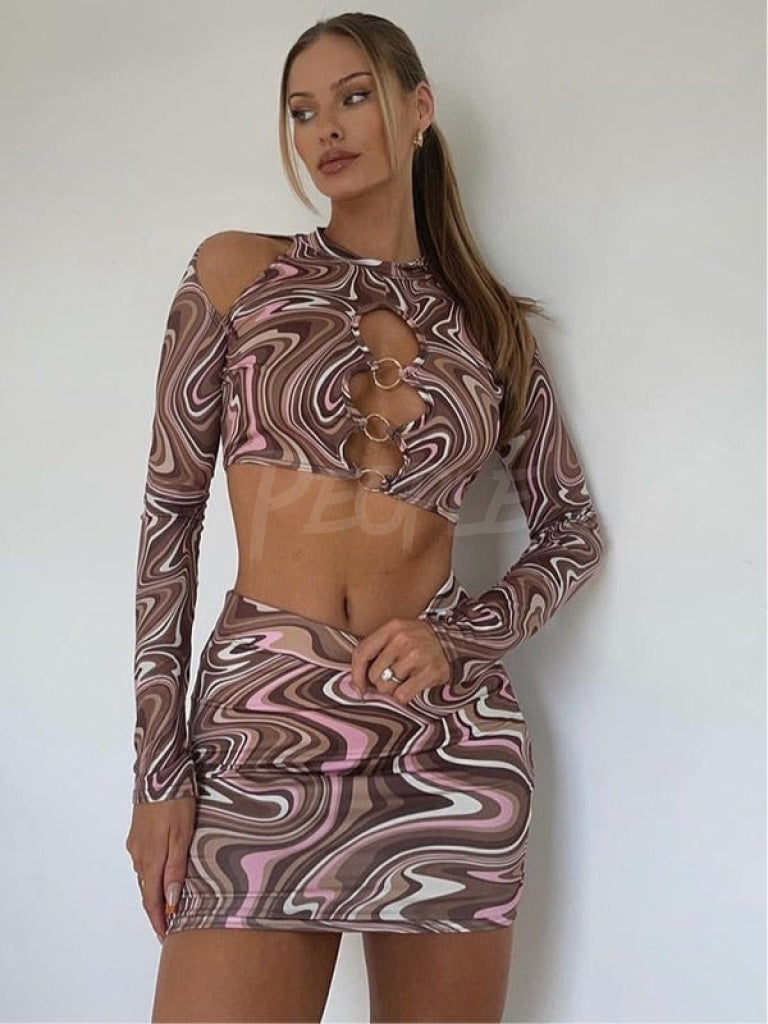 Skinny Two Piece Multicolor Insane dress