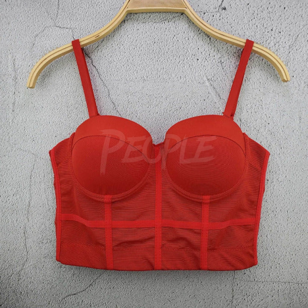 Top Bra gabbia Red MUST HAVE