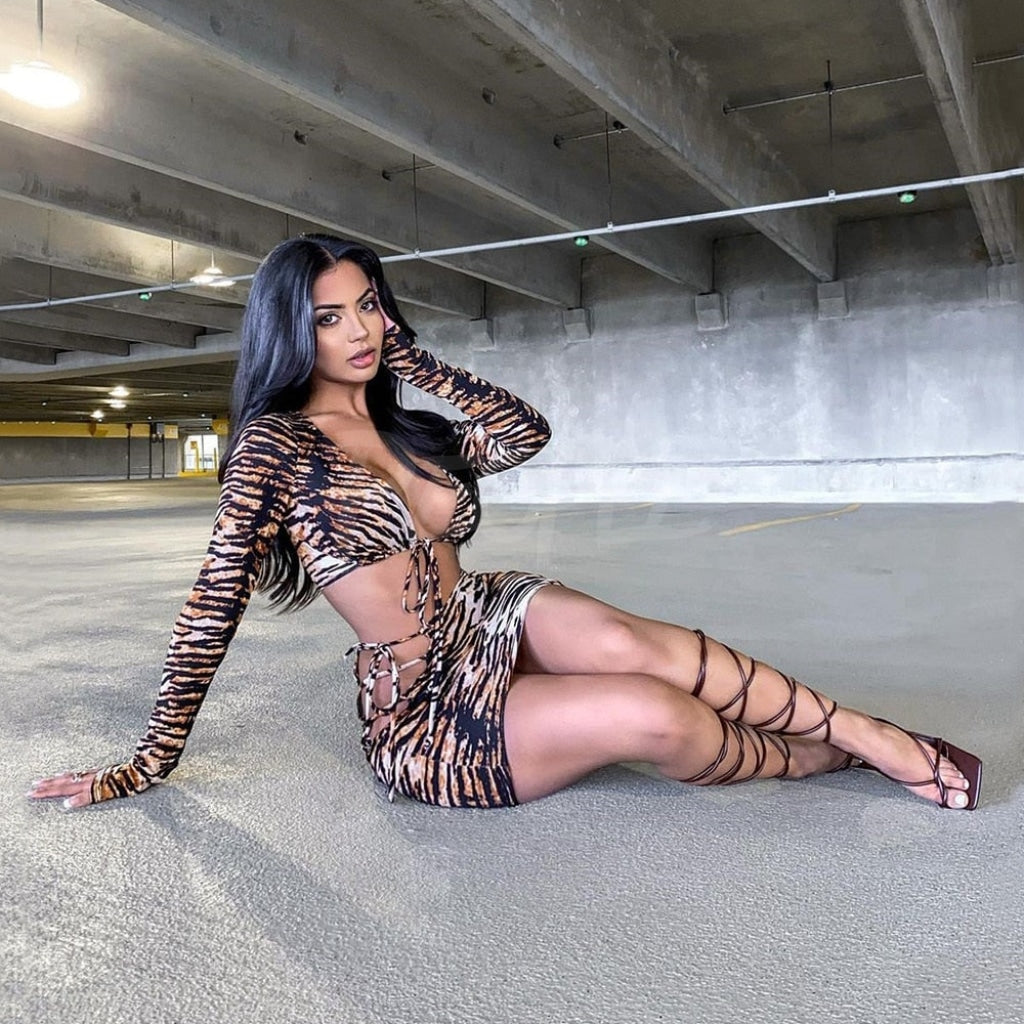 Tiger Miniskirt Suit MUST HAVE