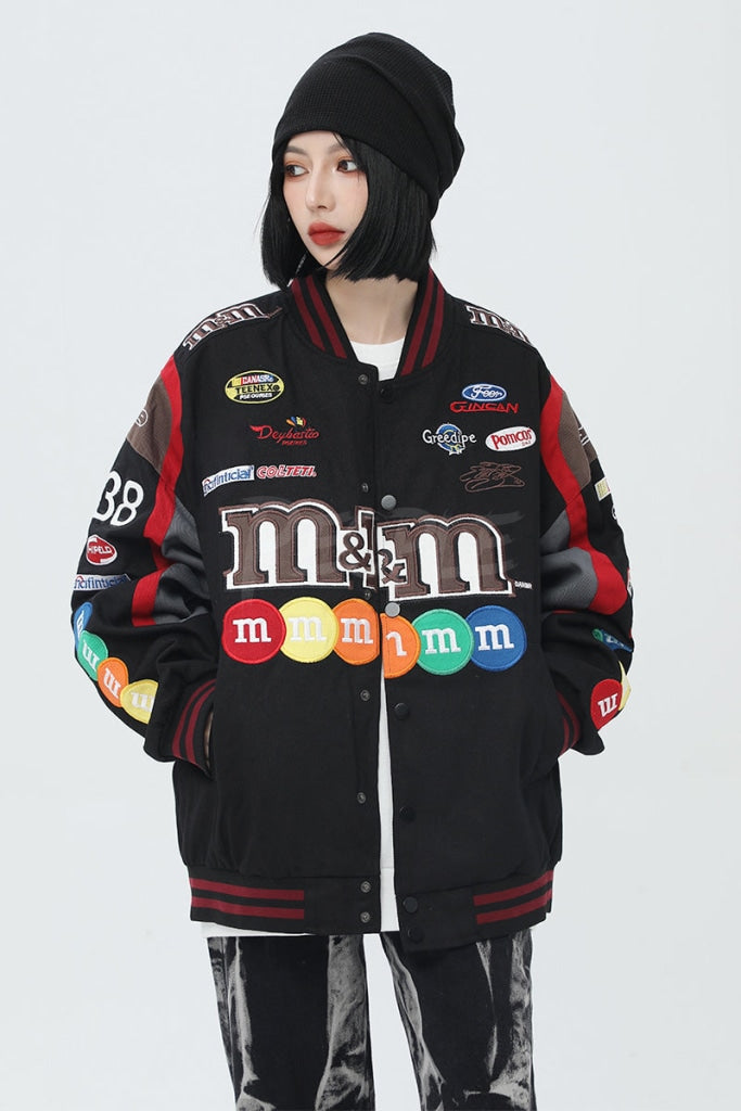 Bomber ricamato M&M Black Insane dress