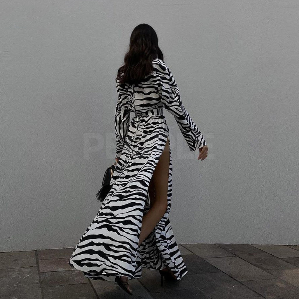 abito lungo zebra Insane dress