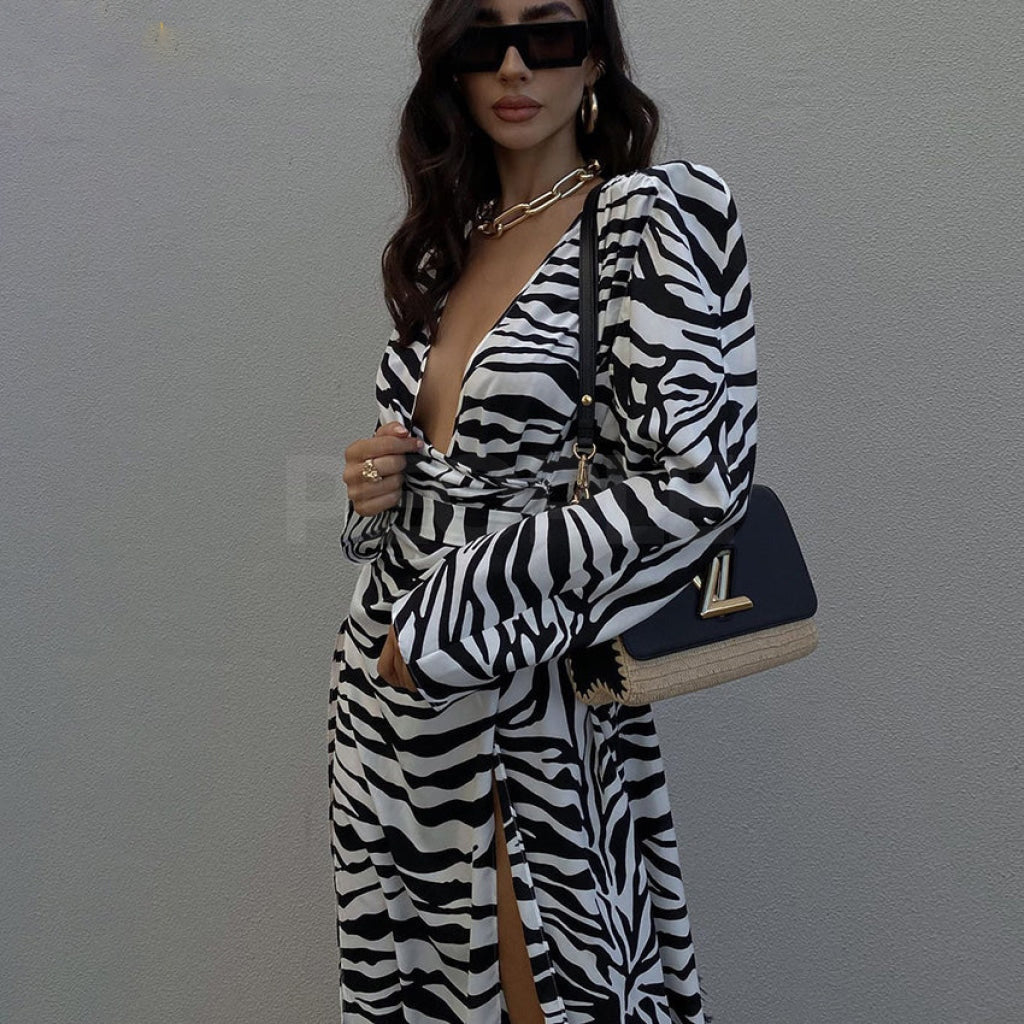 abito lungo zebra Insane dress