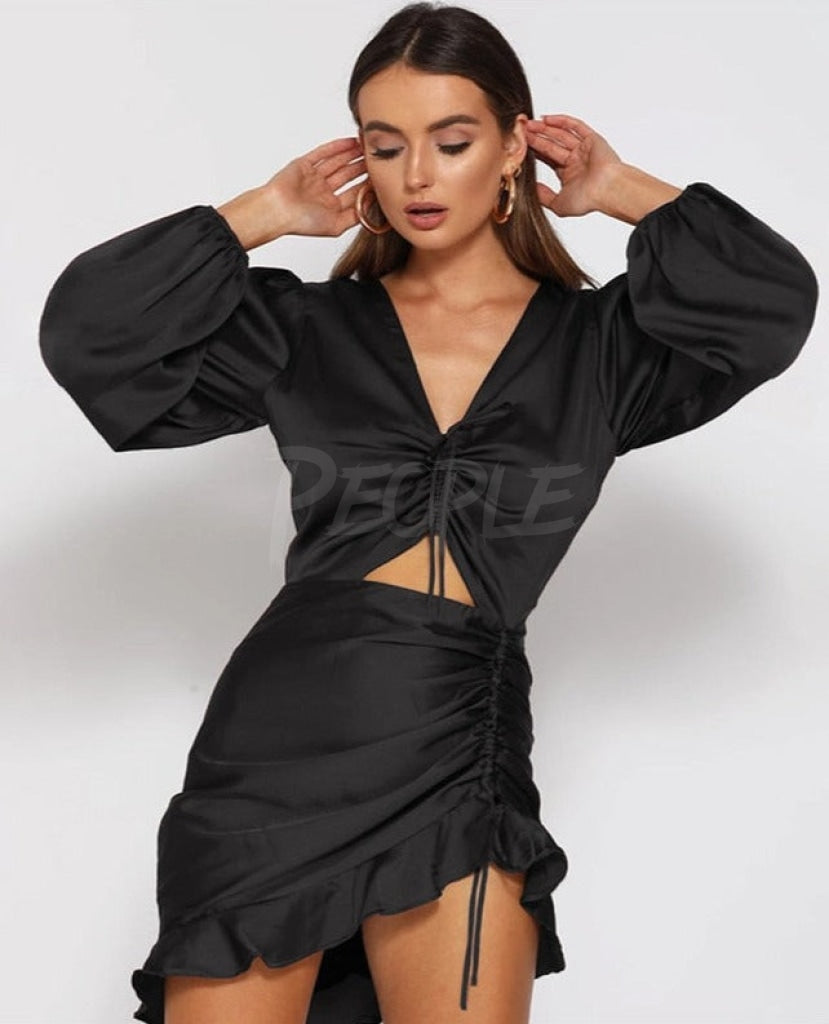 Satin Lace Up dress Insane dress