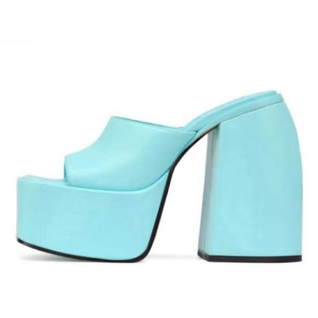 Sandalo platform light blue MUST HAVE