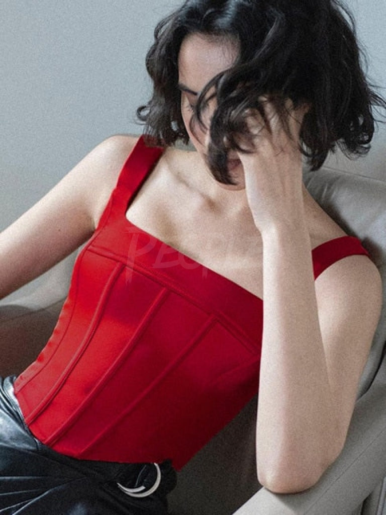 Corset Crop Top Red MUST HAVE