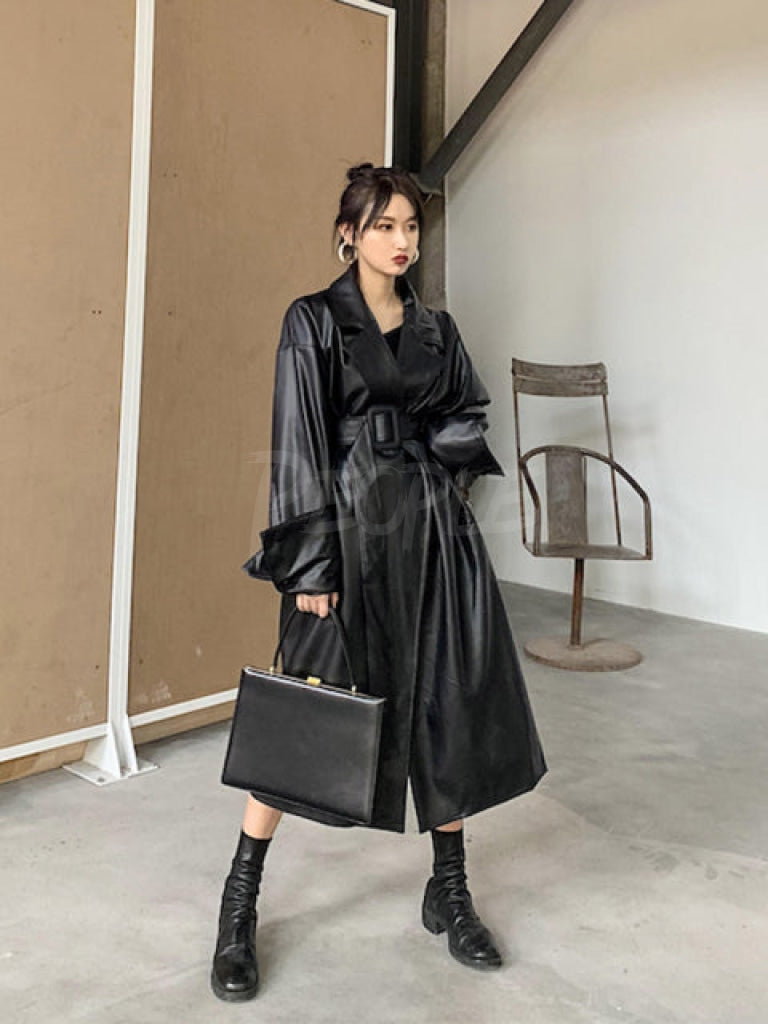 trench oversized Black MUST HAVE