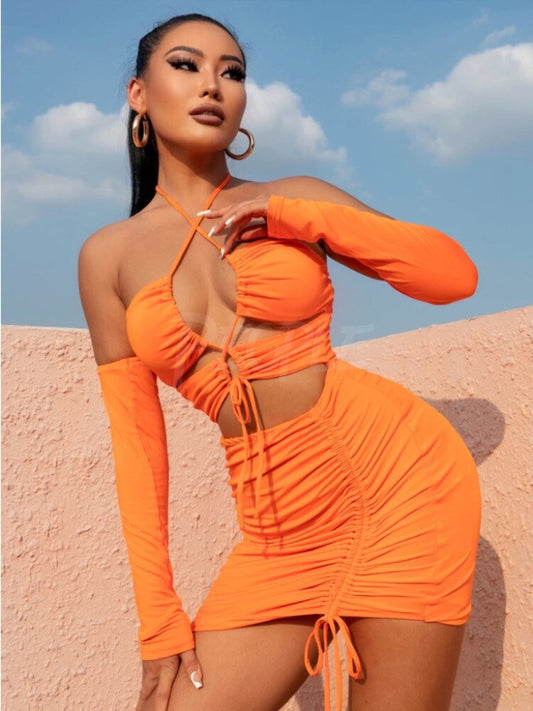 abito Charissa Orange Insane dress