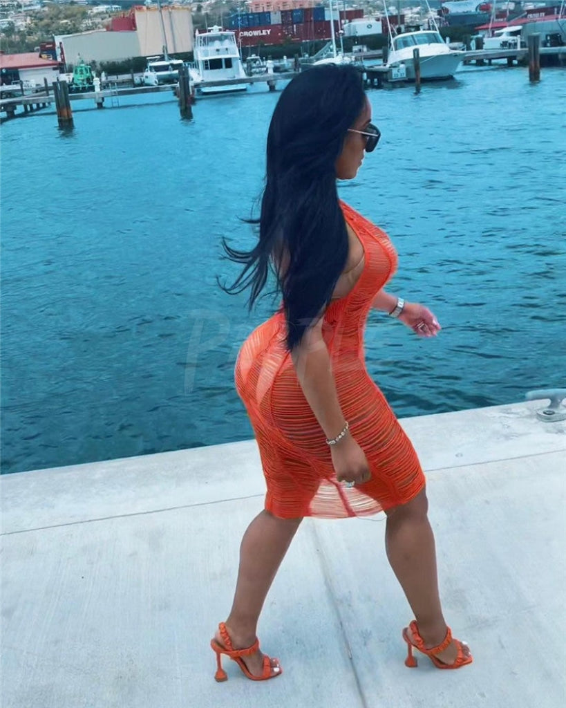 Abito spiaggia Destroyed Orange Insane dress