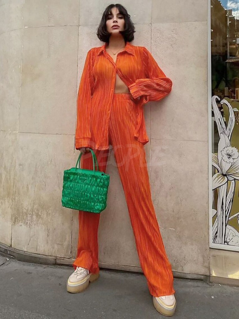 Trouser Suits wave Orange MUST HAVE