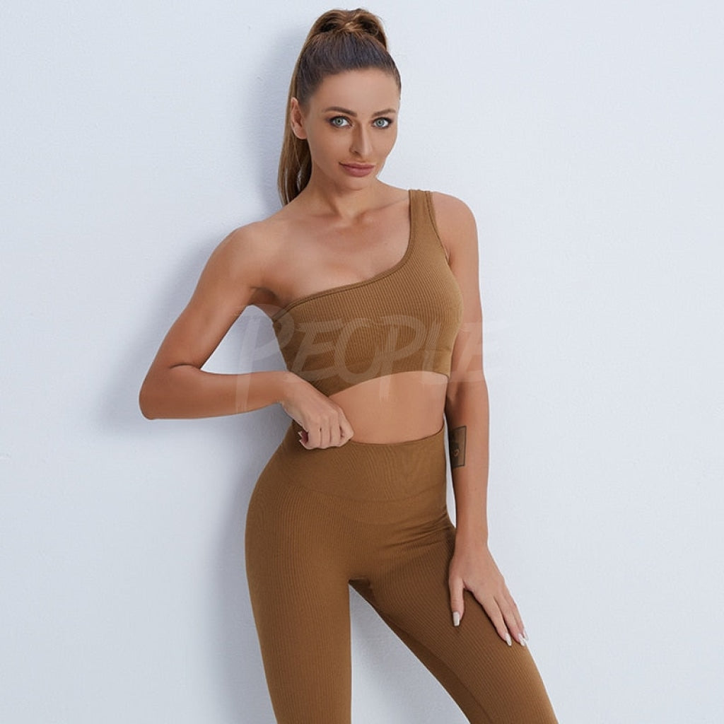 High Waist Gym Suit Brown MUST HAVE