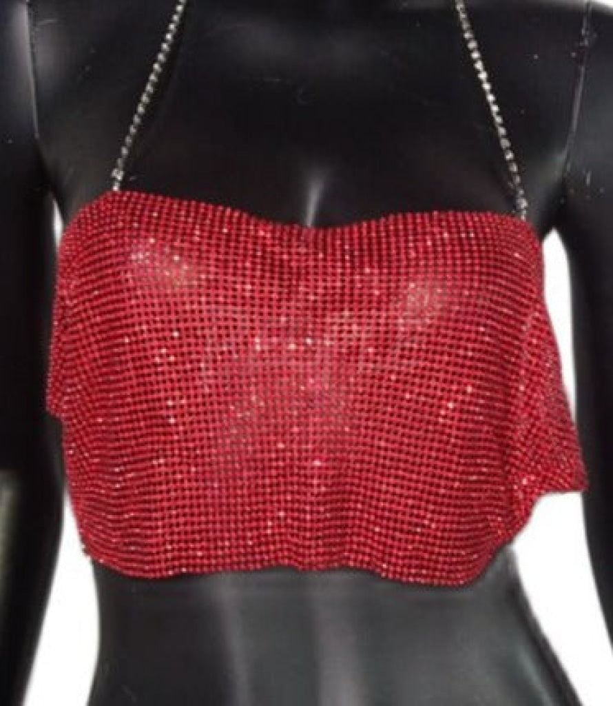 top strass Red One Size MUST HAVE