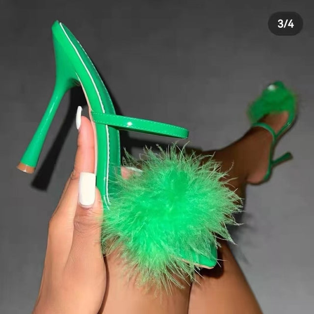 Sandalo fur Green MUST HAVE