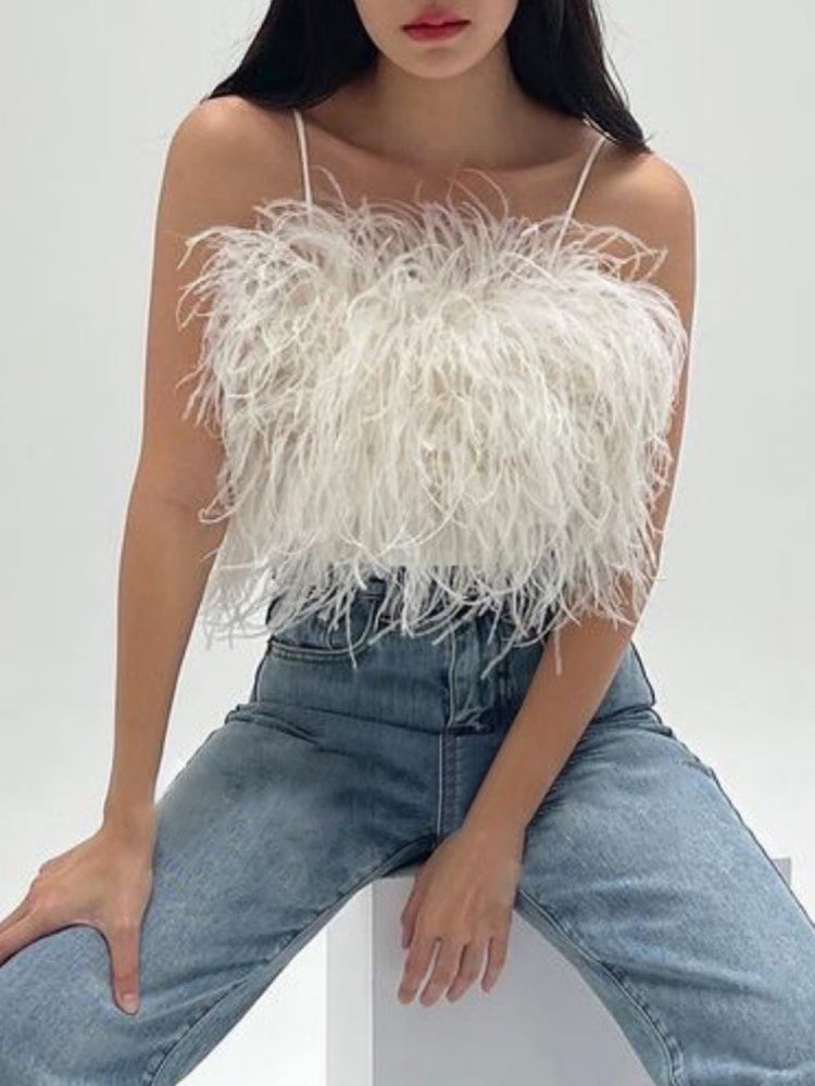 Fur crop top MUST HAVE