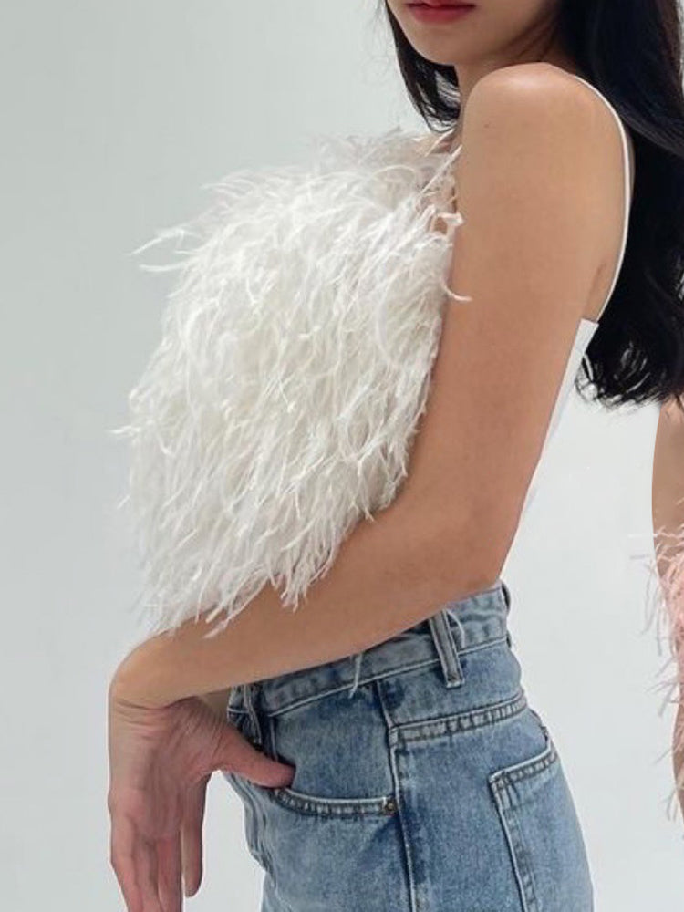 Fur crop top MUST HAVE