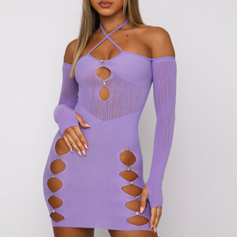 Abito hole Purple Insane dress